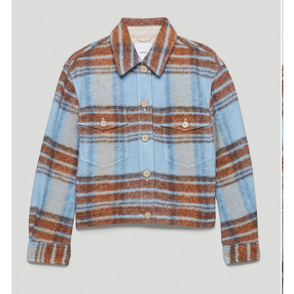 Wilfred | GANNA Merino Wool Crop Plaid Shacket